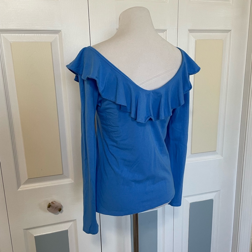 Lilly Pulitzer Alessa‎ Long Sleeved Blue Blouse Size XS - Picture 2 of 5